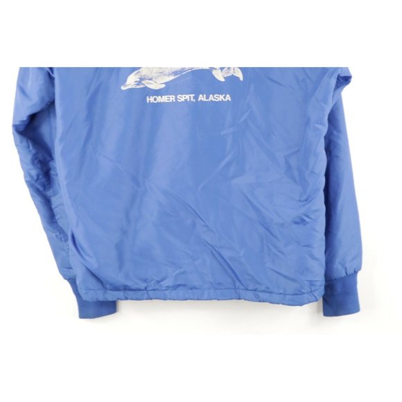 Vtg 80s Pla Jac Mens Small Porpoise Room Alaska Dolphin Fleece Lined Jacket USA - Picture 10 of 11